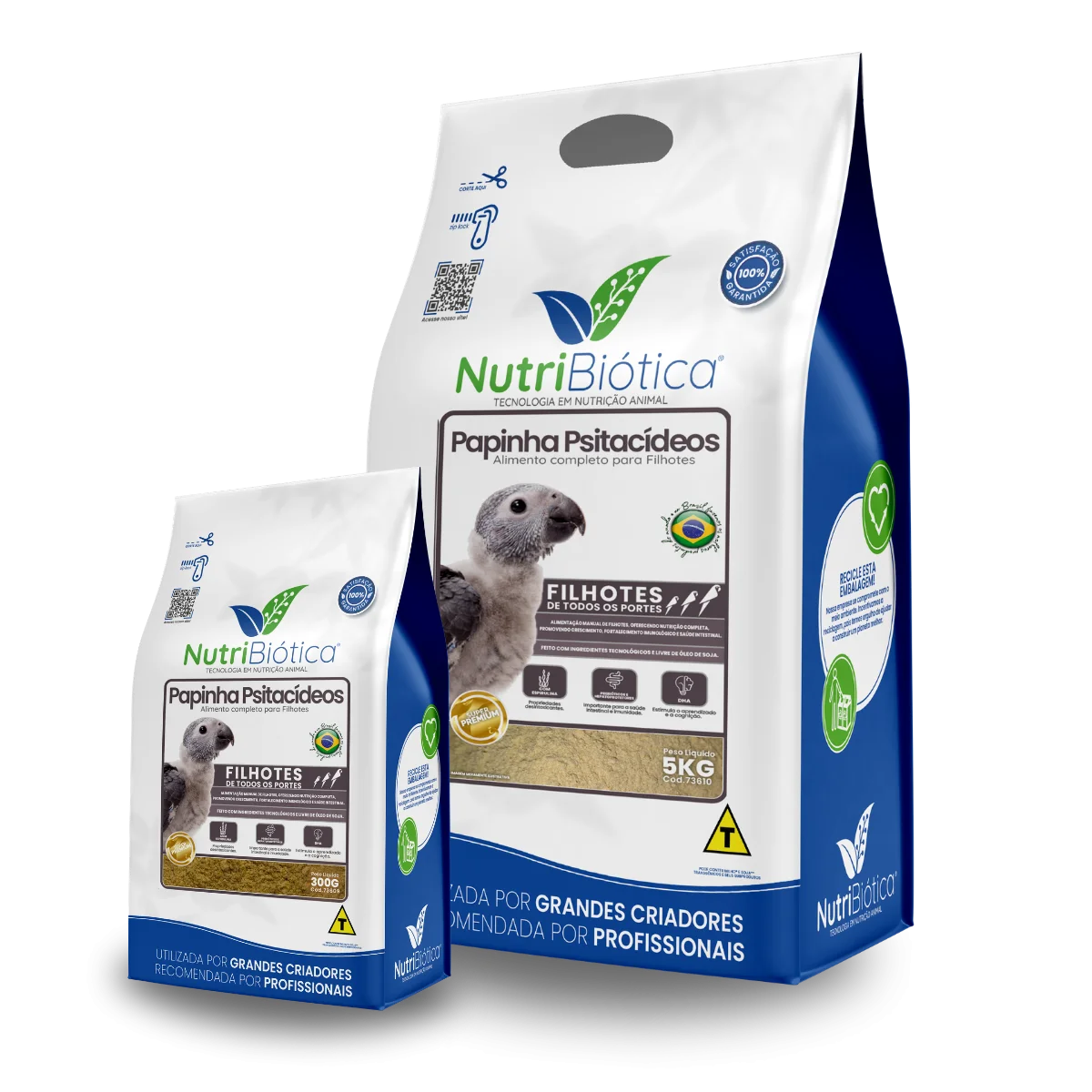 Papinha Psitacídeos NutriBiótica Super Premium 300g - Imagem 3