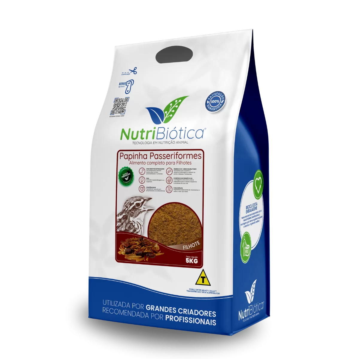 Papinha para Aves Passeriformes NutriBiótica Bugs 300g - Imagem 2