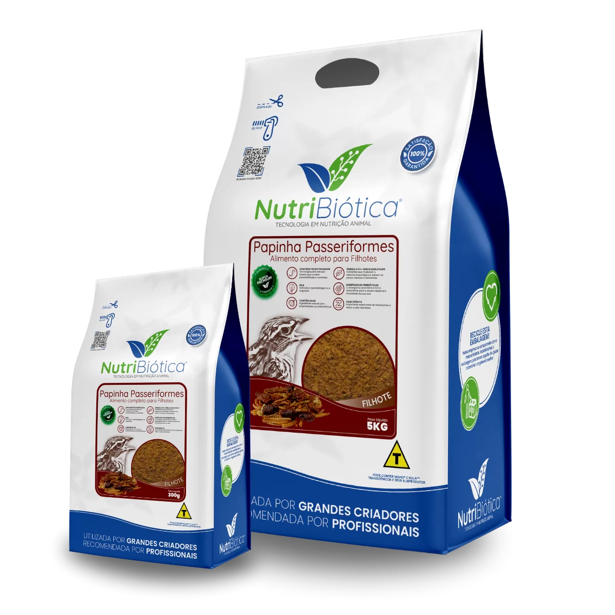 Papinha para Aves Passeriformes NutriBiótica Bugs 300g