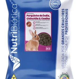 Ração Porquinho da Índia Chinchila Coelho NutriBiótica 3kg
