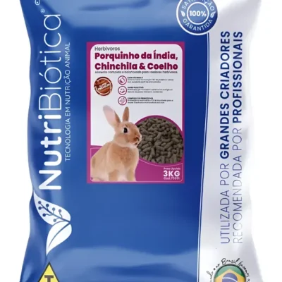 Ração Porquinho da Índia Chinchila Coelho NutriBiótica 3kg