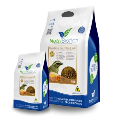 Ração Trinca Ferro Flocada Larvas Frutas e Ovos NutriBiótica 300g