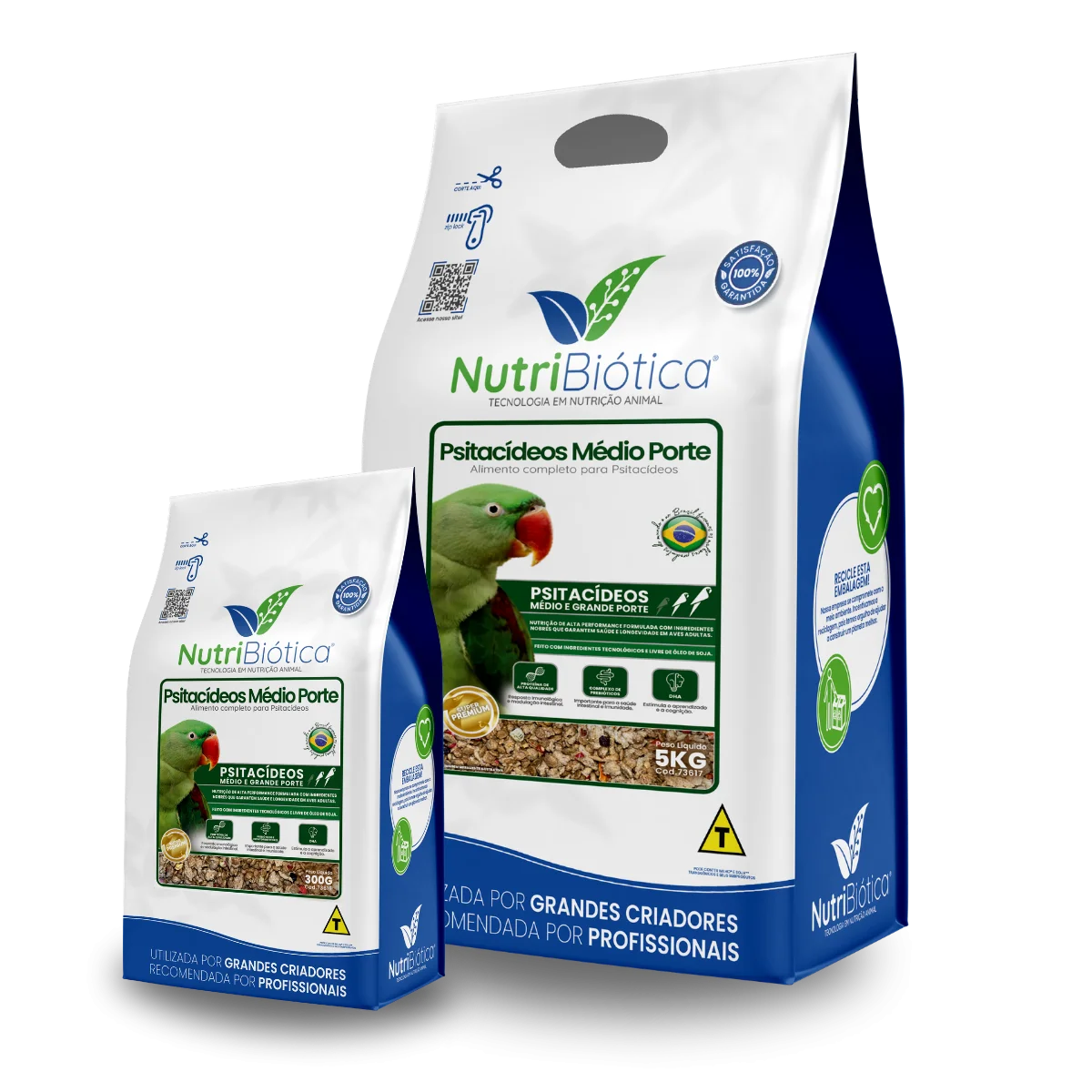 Psitacídeos Médio Porte NutriBiótica Super Premium 5kg