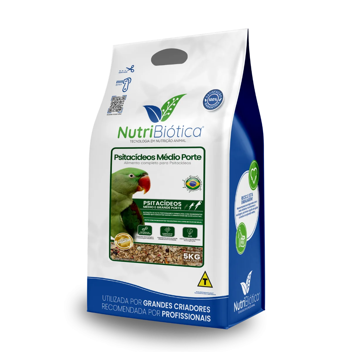 Psitacídeos Médio Porte NutriBiótica Super Premium 5kg - Imagem 2