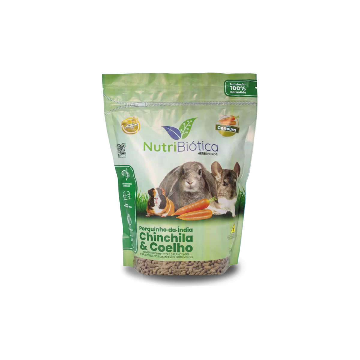 Porquinho da Índia, Chinchila e Coelho NutriBiótica 500g - Imagem 2